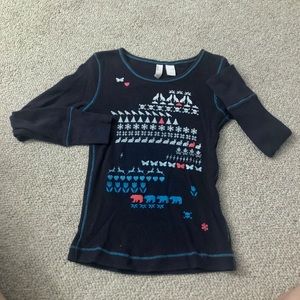 Patterned winter soft long sleeve shirt